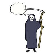 death cartoon with thought bubble N9