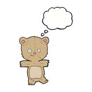 cartoon funny teddy bear with thought bubble N9