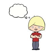 cartoon man with crossed arms thought bubble N23
