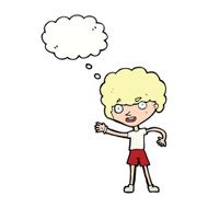 cartoon sporty person with thought bubble N7