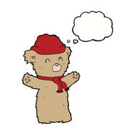 cartoon teddy bear with thought bubble N12