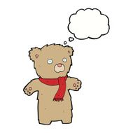 cartoon teddy bear with thought bubble N13