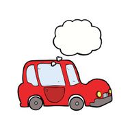 cartoon car with thought bubble N34