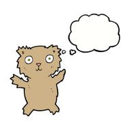 cartoon teddy bear with thought bubble N15