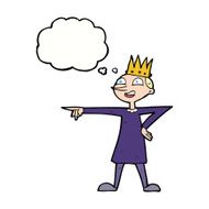 cartoon pointing prince with thought bubble N8