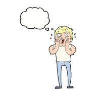 cartoon gasping man with thought bubble N7