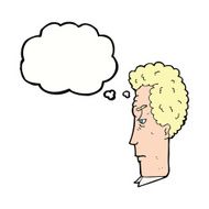 cartoon annoyed man with thought bubble N64