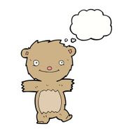 cartoon teddy bear with thought bubble N16