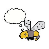 cartoon bee with thought bubble N24