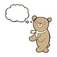 cute cartoon teddy bear with thought bubble N2