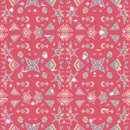 Colorful ethnic seamless pattern Bright hand-drawn background N8