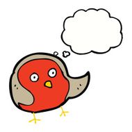 cartoon robin with thought bubble N18