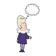 cartoon queen with thought bubble N9