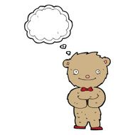 cartoon teddy bear with thought bubble N21