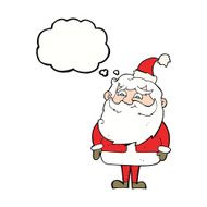 cartoon santa claus with thought bubble N158