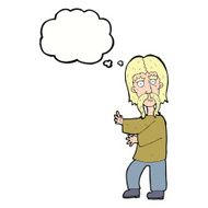 cartoon mustache man with thought bubble N7