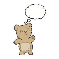 cartoon teddy bear with thought bubble N23