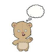 cartoon teddy bear with thought bubble N24