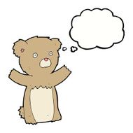 cartoon teddy bear with thought bubble N30