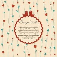 Abstract floral background with hearts and flowers