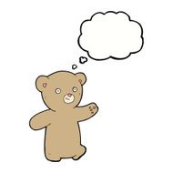 cartoon teddy bear with thought bubble N31