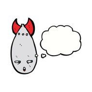 cartoon bomb with thought bubble N12