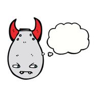 cartoon bomb with thought bubble N13