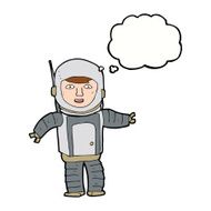 cartoon astronaut with thought bubble N99