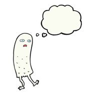 cartoon funny ghost with thought bubble N18