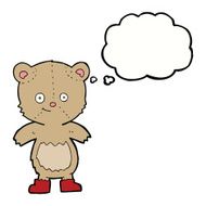 cartoon cute teddy bear with thought bubble N18