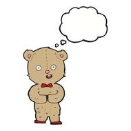 cartoon teddy bear with thought bubble N39