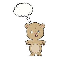 cartoon teddy bear with thought bubble N40
