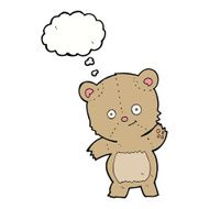 cartoon teddy bear with thought bubble N41