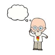 cartoon professor with thought bubble N7