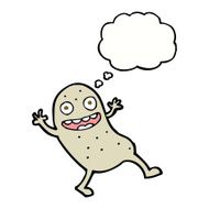 cartoon potato with thought bubble N9