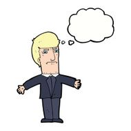 cartoon annoyed boss with thought bubble N9