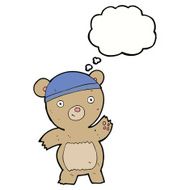 cartoon teddy bear with thought bubble N44