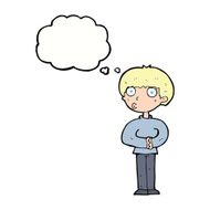 cartoon curious man with thought bubble N57