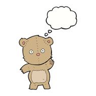 cartoon teddy bear with thought bubble N46