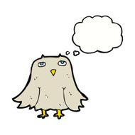 cartoon owl with thought bubble N52