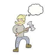 cartoon man with axe thought bubble N9