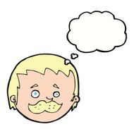 cartoon man with mustache thought bubble N73