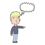 cartoon pointing man with thought bubble N71