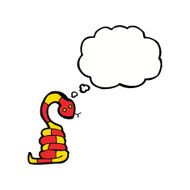 cartoon snake with thought bubble N53