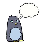 Cartoon Penguin With Thought Bubble N11