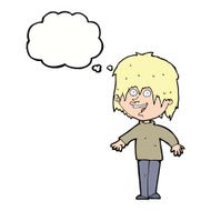 cartoon excited man with thought bubble N57
