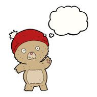 cute cartoon teddy bear with thought bubble N3