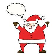 cartoon santa claus with thought bubble N165