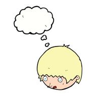 cartoon shocked face with thought bubble N12