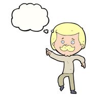 cartoon dancing dad with thought bubble N8